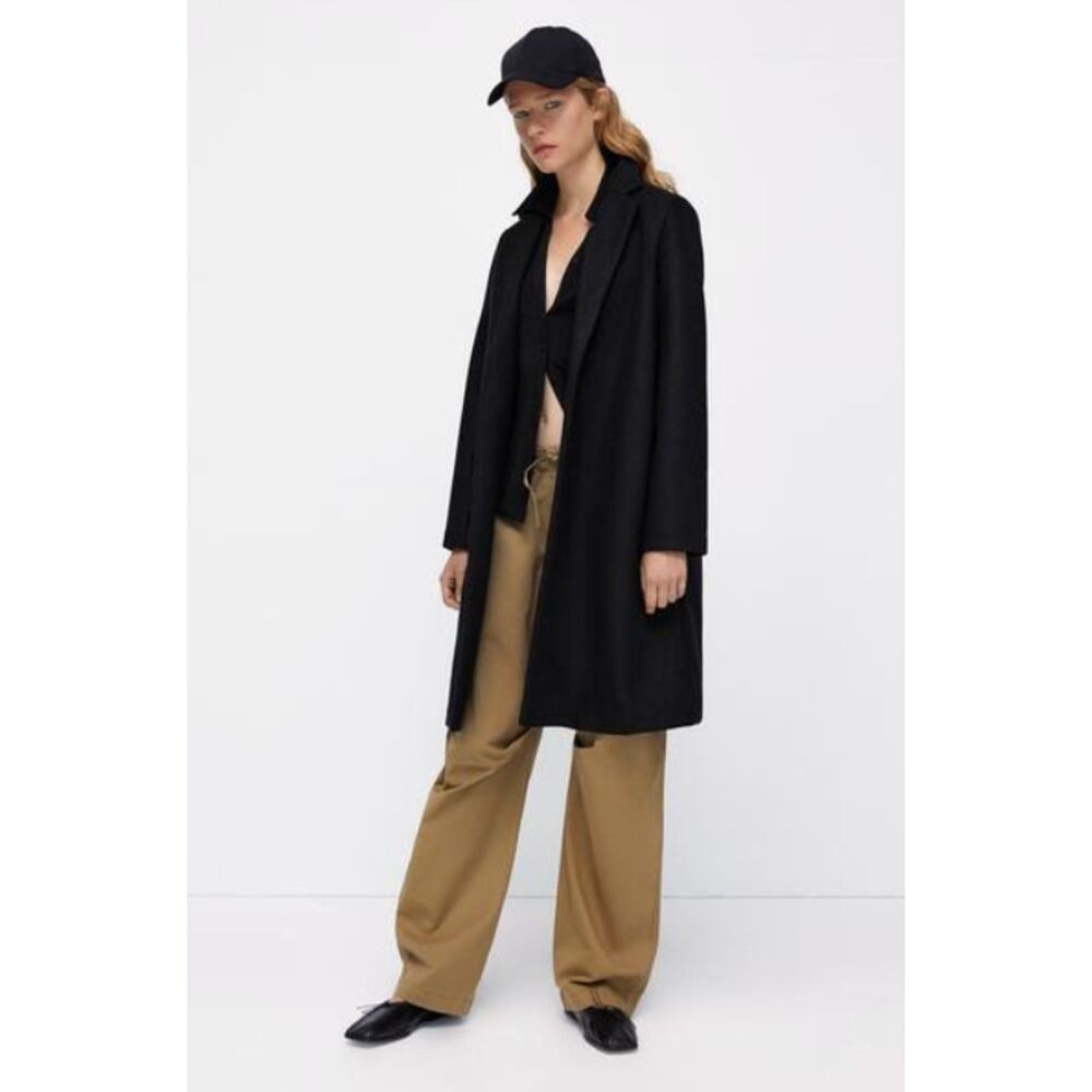 Zara Black Lapel Coat